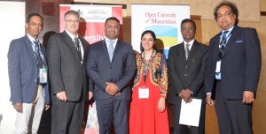From left: Mr Govin Appavoo; Dr Albert van Jaarsveld; Mr Yogida Sawmynadan; Dr Upasana Singh; Dr Duva Pentiah, Chairman (OU) and Dr Kaviraj Sharma Sukon.